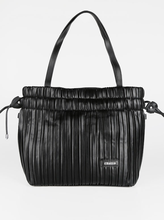 Borsa a spalla con trama lavorata