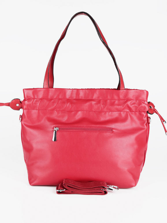 Borsa a spalla con trama lavorata