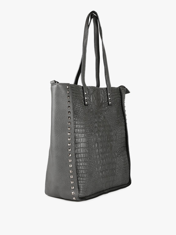 Borsa donna shopper con borchie